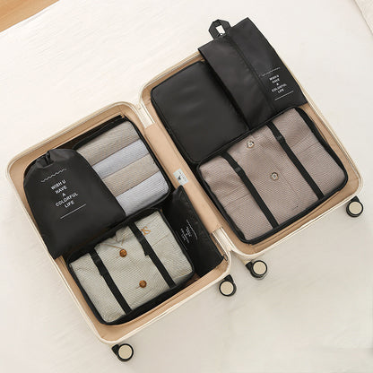 7Pcs Travel Packing Cubes, Luggage Organizer Set with Shoe Bag for Clothes Storage