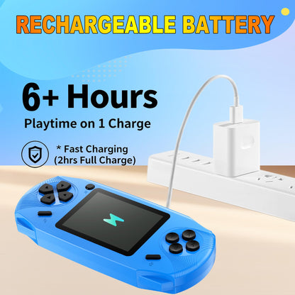 Beijue 16 Bit Handheld Games for Kids Preloaded 220 Retro Video Games, Red | 3.0" HD Screen, Rich Gameplay,USB-C Rechargeable, 6+Hrs Play, Portable Travel Toy for Car Flights,Boys Girls Birthdays Gift