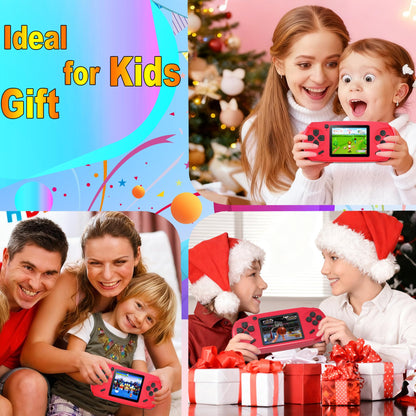 Beijue 16 Bit Handheld Games for Kids Preloaded 220 Retro Video Games, Red | 3.0" HD Screen, Rich Gameplay,USB-C Rechargeable, 6+Hrs Play, Portable Travel Toy for Car Flights,Boys Girls Birthdays Gift